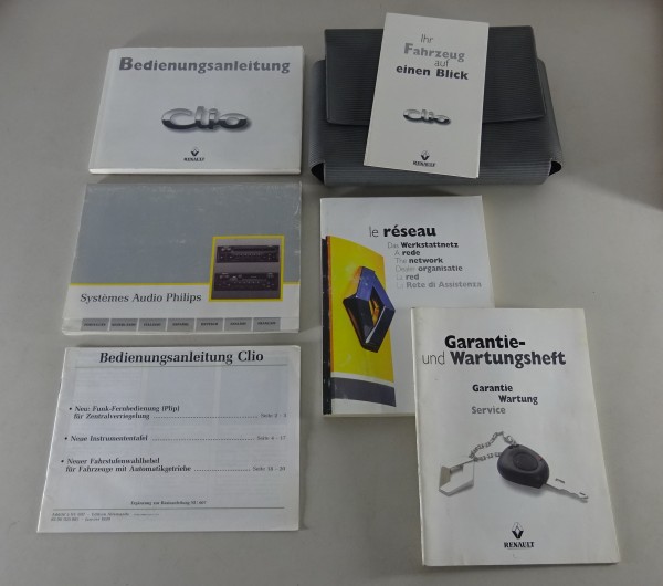 Bordmappe + Betriebsanleitung Renault Clio von 1998