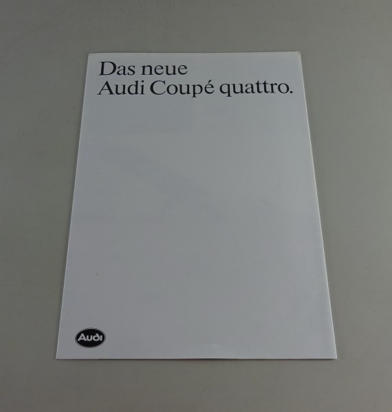 Faltprospekt / Prospekt Audi Coupé Quattro Typ 85 Stand 09/1984