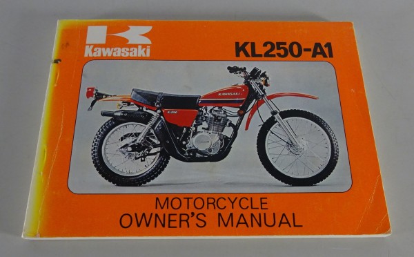 Owner's Manual / Betriebsanleitung Kawasaki KL 250 A1 Stand 1977