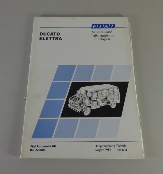 Schulungsunterlage Fiat Ducato I Elettra / Elektrik Typ 290 von 08/1992