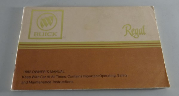 Owner´s Manual / Handbook Buick Regal Stand 1982