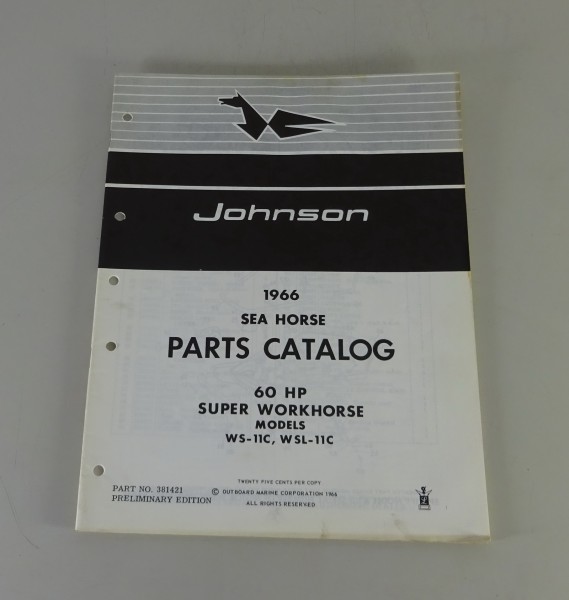 Teilekatalog OMC Johnson Outboards / Außenborder 60 PS Models von 1966
