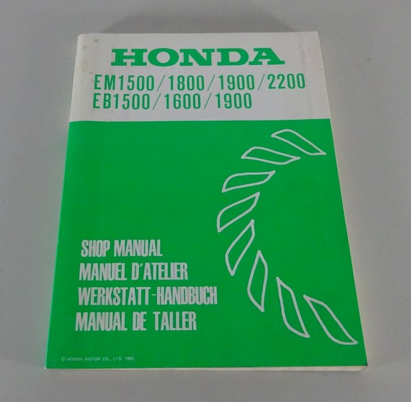 Werkstatthandbuch Honda Generator EM 1500 - 2200 / EB 1500 - 1900 Stand 1982