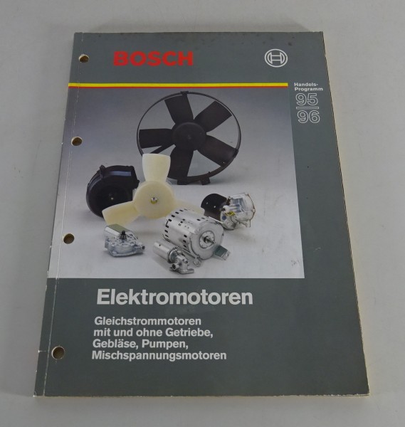 Handelskatalog Bosch Elektromotoren Stand 1995/96