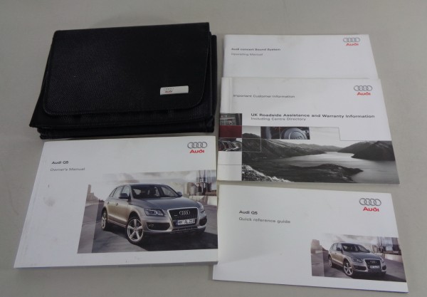 Owner's Manual + Wallet Audi Q5 Quattro Petrol / Diesel Typ 8R from 11/2008