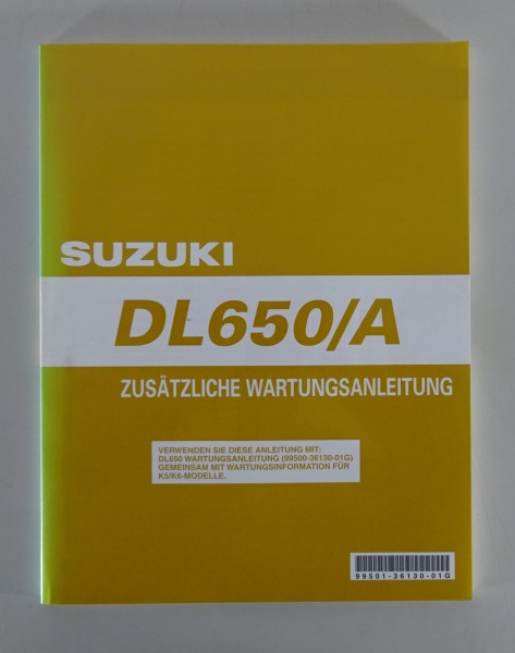 Werkstatthandbuch / Nachtrag Suzuki DL 650/A V-Strom K7 Stand 03/2006