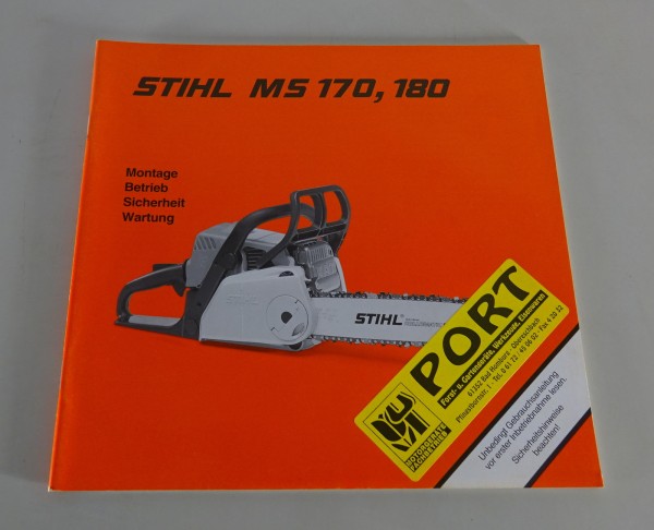 Betriebsanleitung / Handbuch Stihl Motorsäge MS 170 / 180 Stand 2001