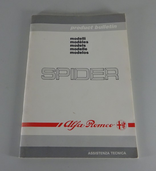 Product Bulletin / Einführungsschrift Alfa Romeo Spider Serie 4 Stand 03/1990