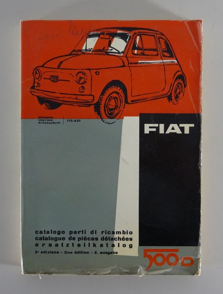 Teilekatalog / Ersatzteilliste Fiat 500 D Stand 07/1965