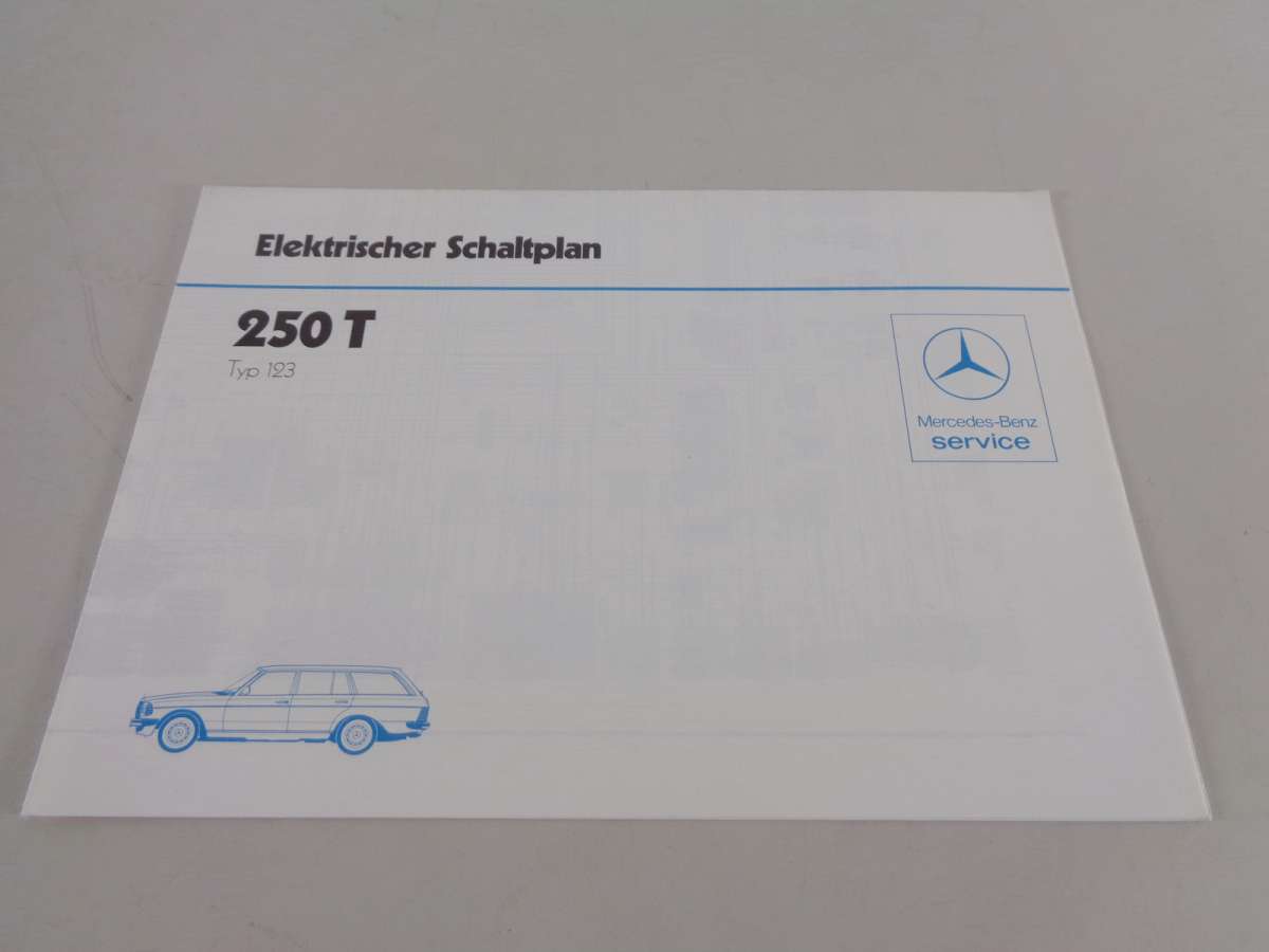 Elektrischer Schaltplan Mercedes W123 250 T Vergaser von 01/1984 | PK-Buch