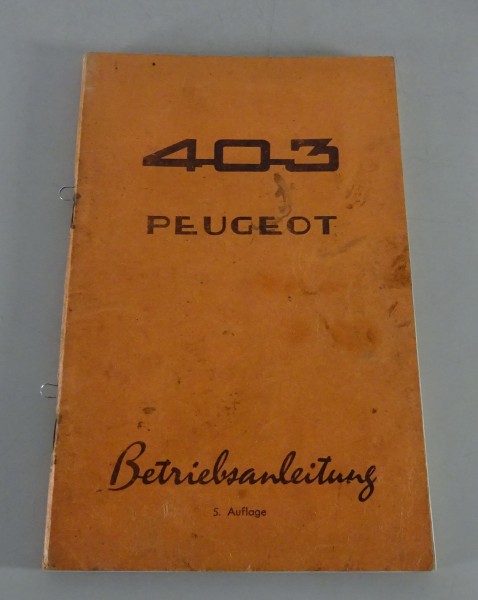 Betriebsanleitung / Handbuch Peugeot 403 Stand 12/1959