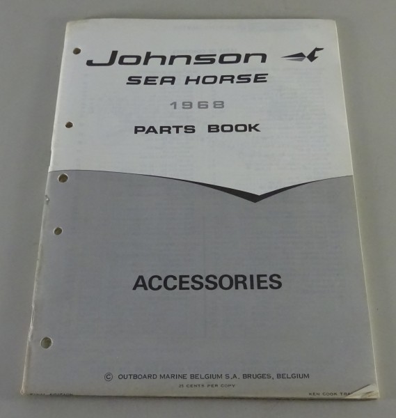 Zubehör-Katalog / Teilekatalog OMC Johnson Außenborder Stand 1968