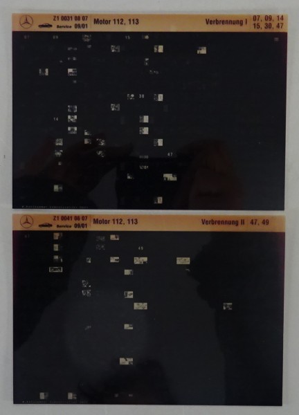 Microfich Teilekatalog Mercedes-Benz Motor M 112 / 113 Verbrennung I-II 09/2001