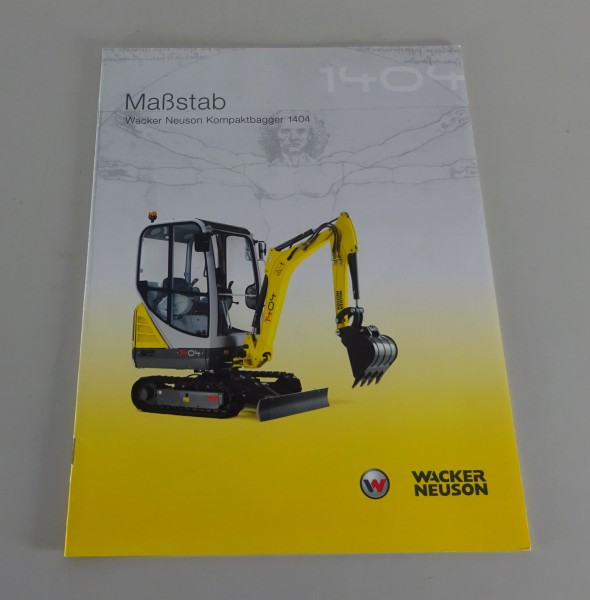 Prospekt / Broschüre Wacker Neuson Kompaktbagger 1404 Stand 10/2008