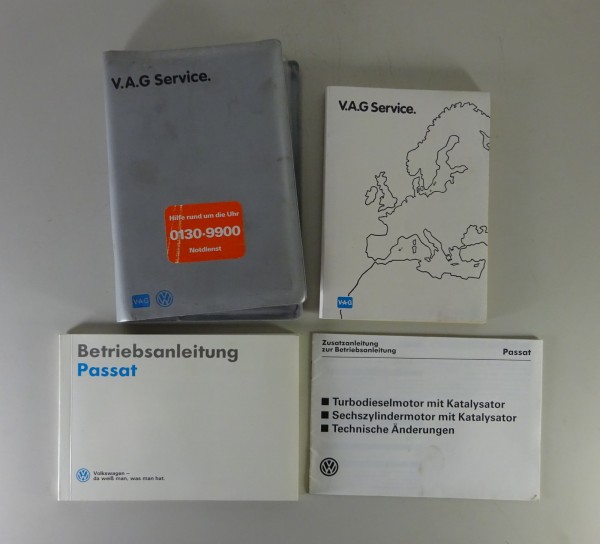 Bordmappe + Betriebsanleitung VW Passat B3 35i Stand 07/1990