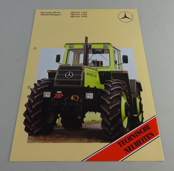 Prospekt / Broschüre Mercedes-Benz Allradschlepper MB-trac 1500 etc. von 04/1984