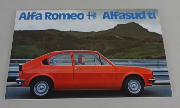 Faltprospekt / Broschüre Alfa Romeo Alfasud Ti 1,2l Stand 1976
