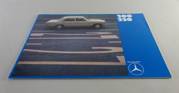 Prospekt / Broschüre Mercedes-Benz /8 200 / 220 Vergaser W115 Stand 08/1969