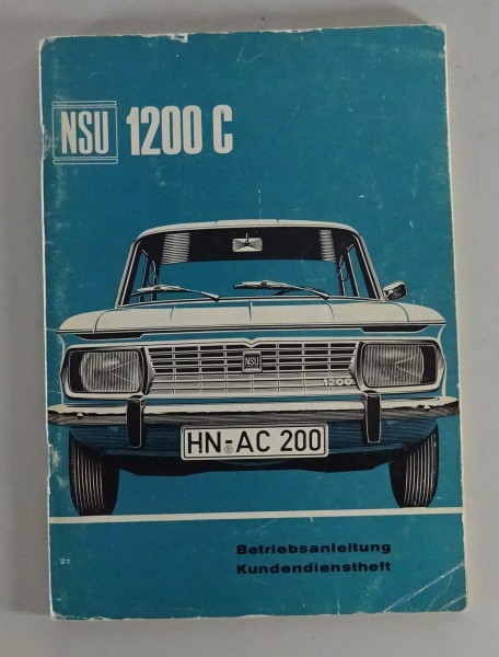 Betriebsanleitung / Handbuch Audi NSU 1200 C Stand 1969