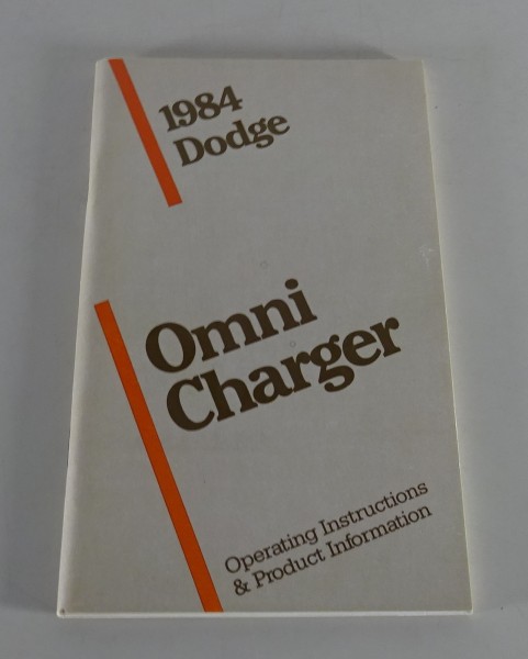 Owner´s Manual / Handbook Dodge Omni / Charger Stand 1984