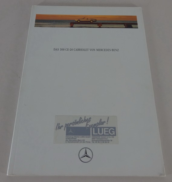 Prospekt / Broschüre Mercedes-Benz W124 / A124 300 CE-24 Cabriolet Stand 01/1992