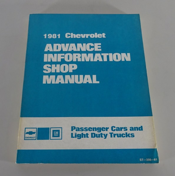 Workshop Manual Advance Chevrolet Corvette C3 / Camaro / Impala from 1981