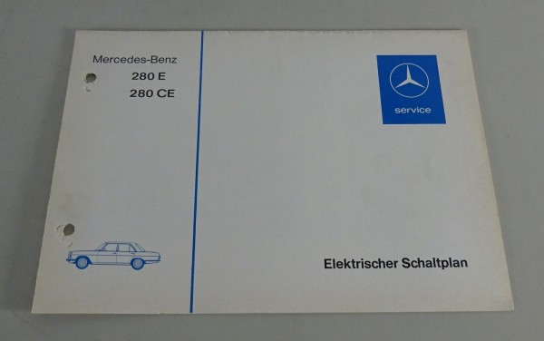 Elektrischer Schaltplan Mercedes W114 /8 280 E / 280 CE Einspritzer von 02/1974