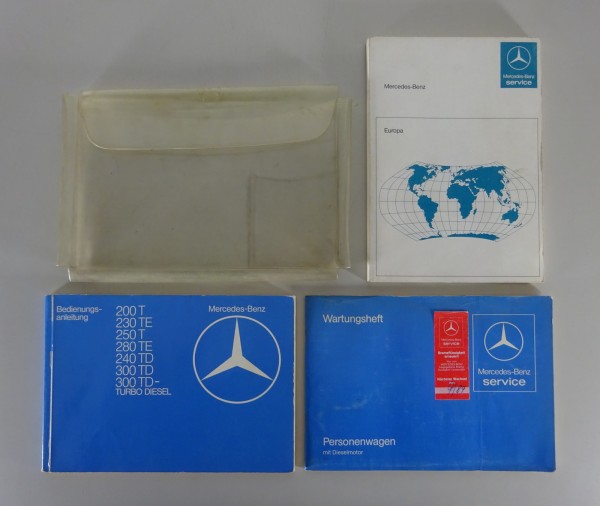 Bordmappe + Betriebsanleitung Mercedes W123 T-Modell als T / TE / TD von 04/1981