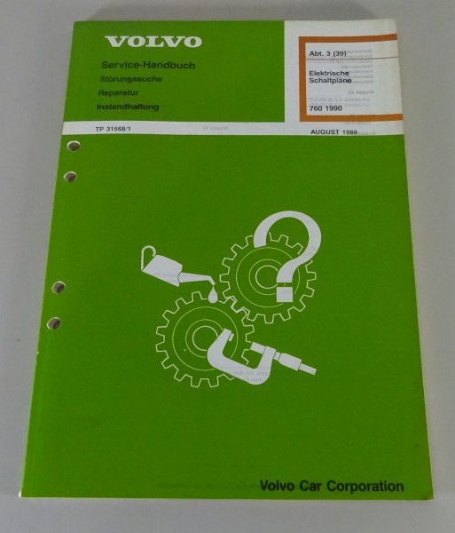 Werkstatthandbuch Elektrik / Elektrische Schaltpläne Volvo 760 ab Baujahr 1990