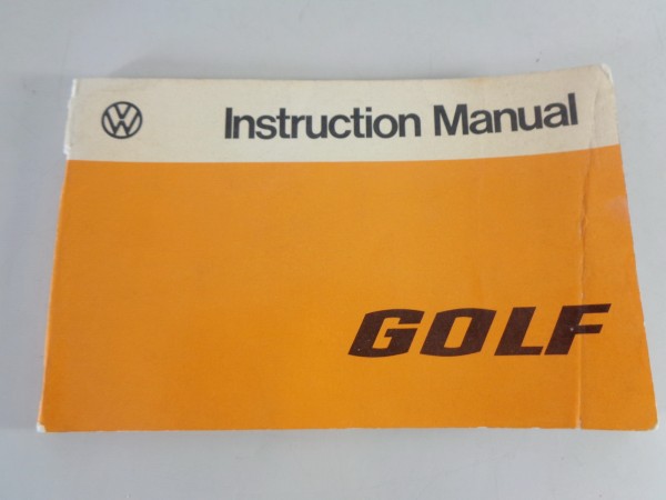 Owner's Manual / Handbook VW Golf I / 1 printed 08/1975