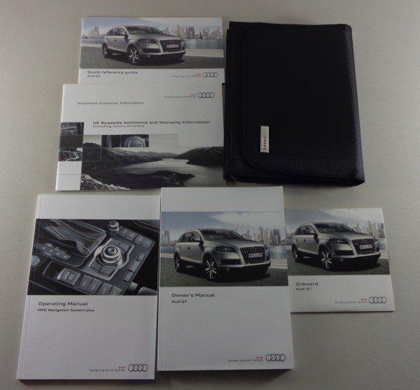 Owner's Manual + Wallet Audi Q7 Typ 4L Petrol and TDI Diesel from 5/2014