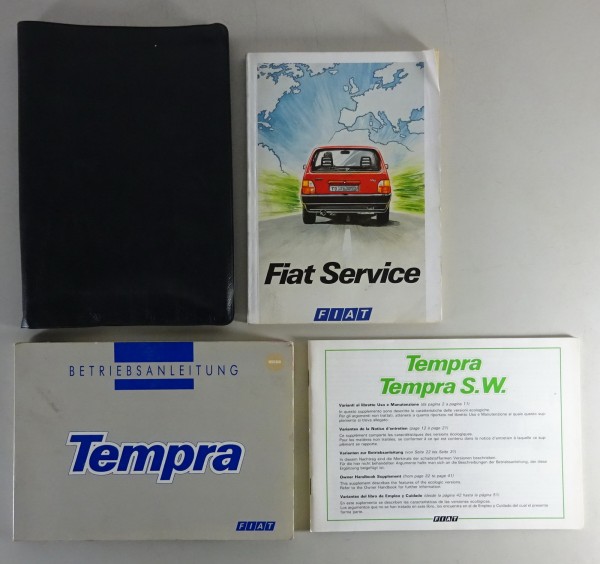 Bordmappe + Betriebsanleitung / Handbuch Fiat Tempra + Tempra SW Stand 06/1993