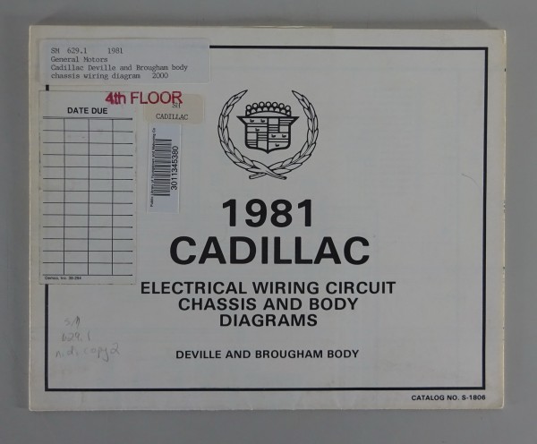 Elektrischer Schaltplan Wiring Diagrams Cadillac Deville and Brougham Body 1981