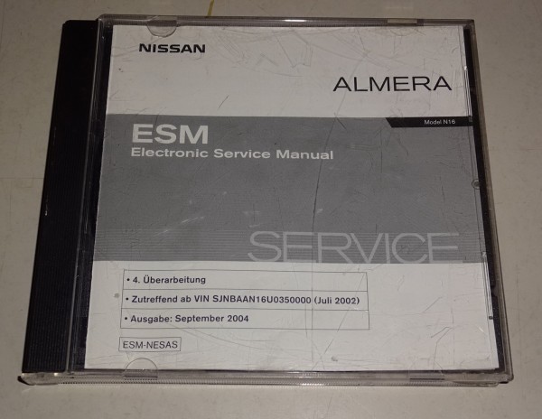 Werkstatthandbuch auf CD Nissan Almera Typ N16 Stand 09/2004