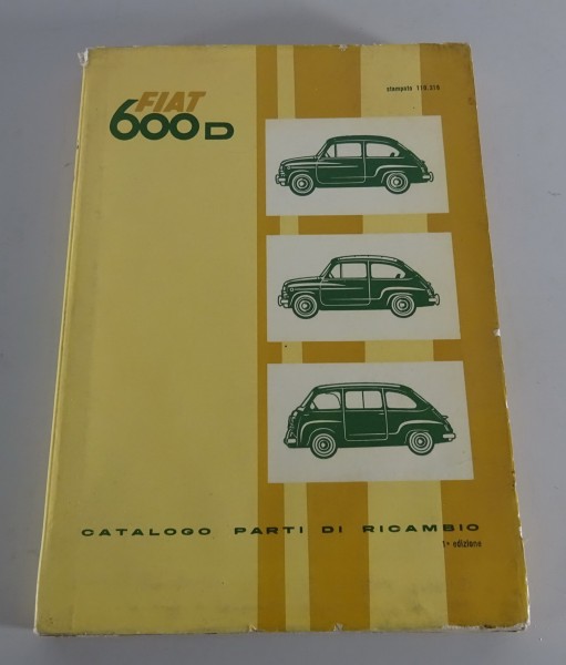 Teilekatalog / Ersatzteilliste Fiat 600 D + Multipla Stand 09/1960 italienisch