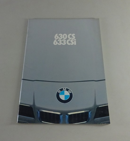 Prospekt / Broschüre BMW E24 630 CS / 633 CSi Stand 02/1976