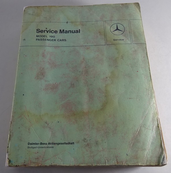 Workshop Manual Mercedes-Benz Ponton 190 W121 von 1956 - 1961