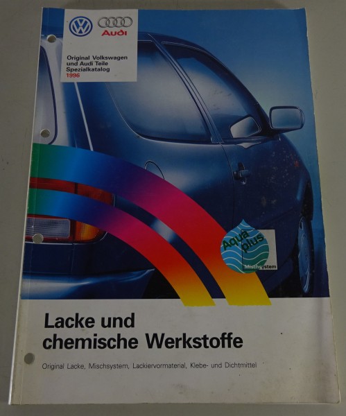 Teilekatalog für Autolacke VW + Audi Teile Spezialkatalog Stand 1996