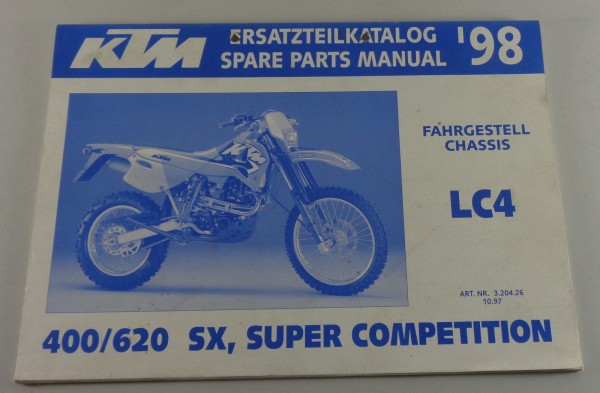 Teilekatalog KTM LC4 400 / 620 SX, Super Competition Baujahr 1998 Fahrgestell