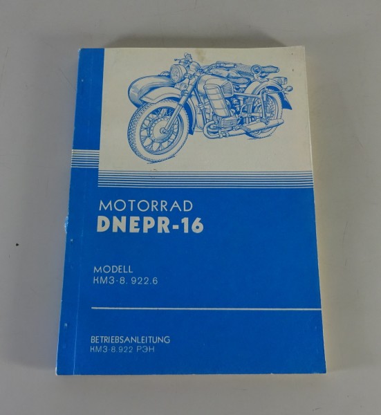 Betriebsanleitung / Handbuch Motorrad Dnepr 16 Modell KM3 8.922.6 Stand 1992