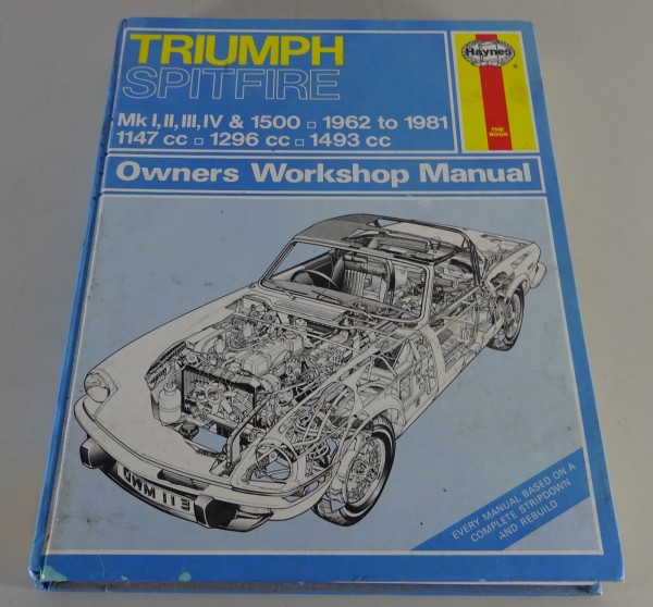 Reparaturanleitung - Haynes Triumph Spitfire MK 1 - 4 & 1500 ENG MY 1962 - 1981