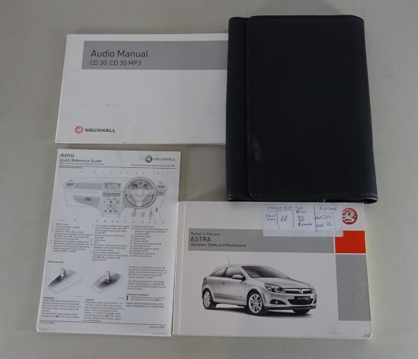 Owner's Manual + Wallet Vauxhall / Opel Astra H printed 01/2006