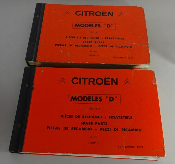 Teilekatalog Ersatzteilkatalog Citroen D Super Spécial DS 20 21 ID 20 21 1970-71