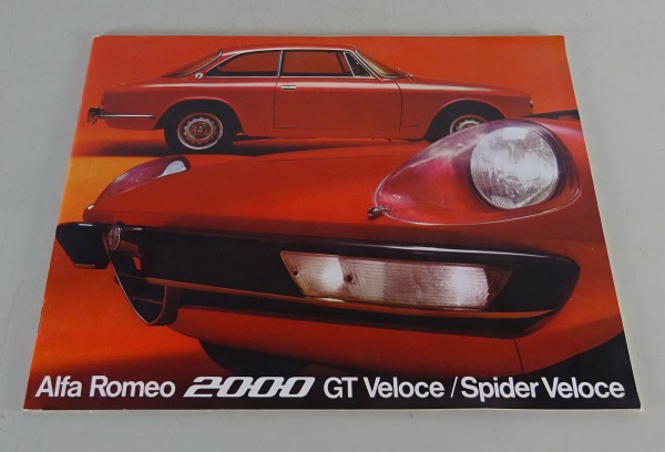 Prospekt / Broschüre Alfa Romeo Spider 2000 + GTV 2000 Stand 1971