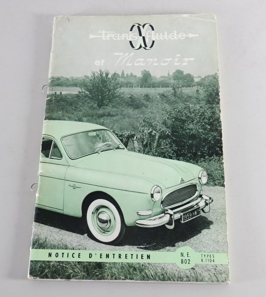 Manuel d'utilisation Renault Transfluide + Manoir Typ R.1104 von 1959