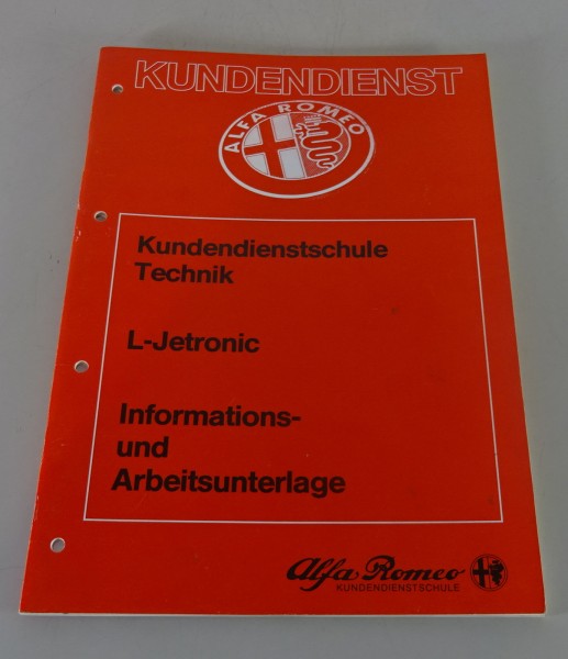 Schulungsunterlage Alfa Romeo GTV 6 2,5 L-Jetronic Benzineinspritzsystem