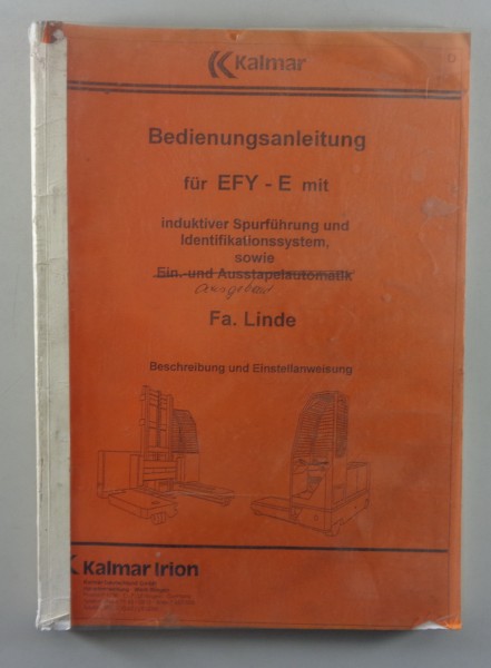 Betriebsanleitung Kalmar Gabelstapler EFY-E mit Identifikationssystem ..1993