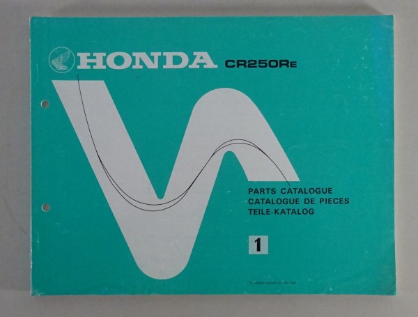 Teilekatalog / Parts List Honda CR 250 R Vollcross Stand 1983