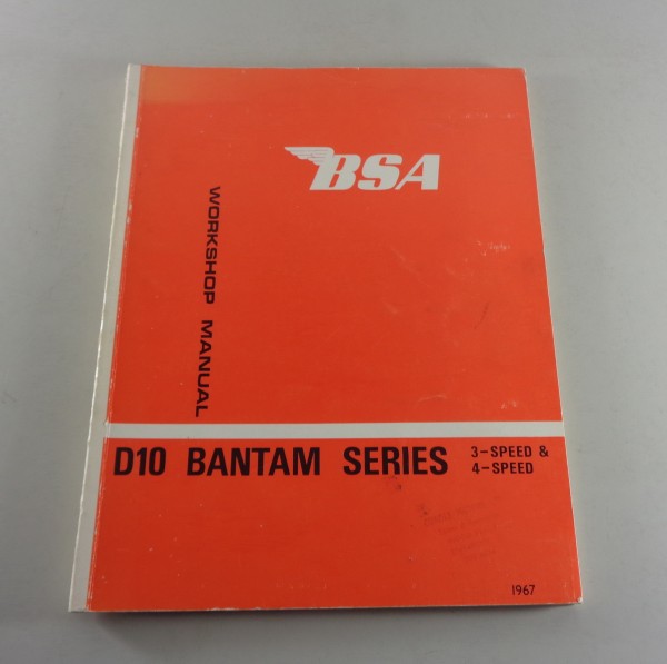 Werkstatthandbuch BSA D10 Bantam Series 3-Speed / 4-Speed von 1967