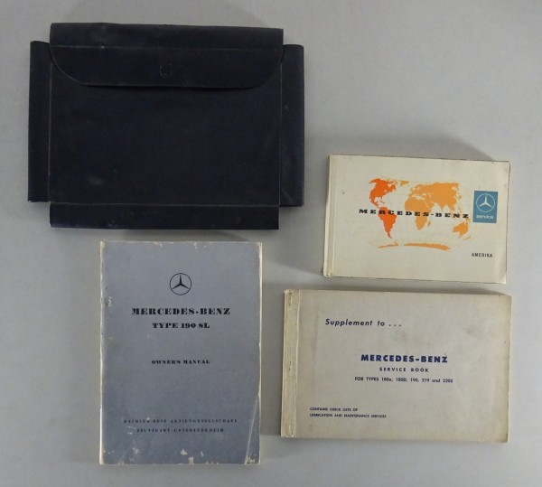 Owner´s Manual + Wallet Mercedes Benz 190 SL R121 Stand 02/1959 original